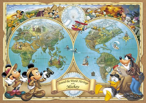 Around the World Heritage with Mickey 1000pcs - Tiny Pieces(DW-1000-286)